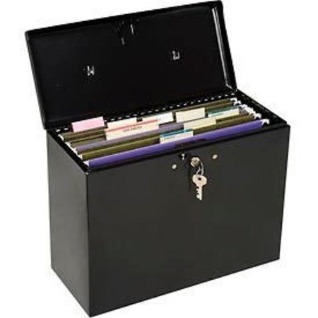 MASTER LOCK Master Lock® No. 7148D Steel Security File Box 13-1/2"L x 6"W x 10-1/2"H, Black 7148D